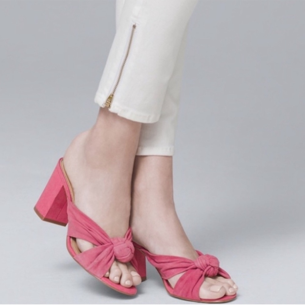 White house black market‎ pink suede heels